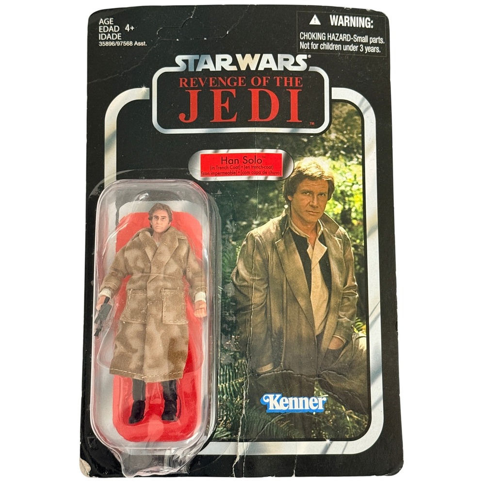 Star Wars VC62 Han Solo Trench Coat Revenge of the Jedi Vintage Collection MOC
